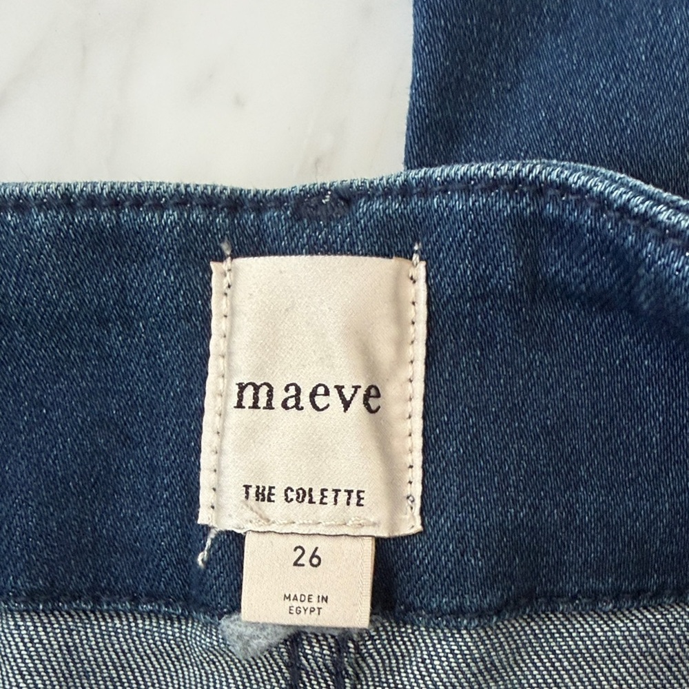 Maeve Dark Blue High-Rise Women's Jeans inseam 30in - Picture 2 of 3